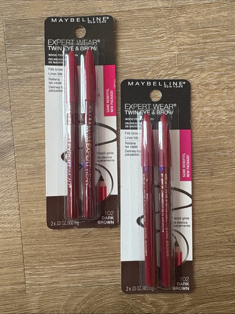 Maybelline Expert Wear Twin Eye & Brow Pencil - Dark Brown (pair)